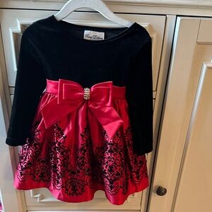 Rare Editions Black Dress with Red Accents